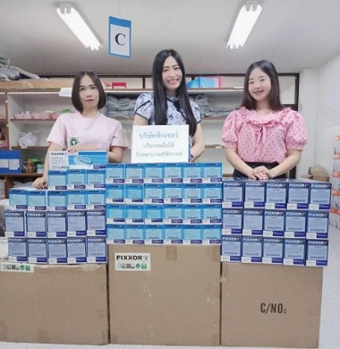 PIXXOR (Thailand) CO.,LTD donated the cartridges for Sri Sungwan Hospital.